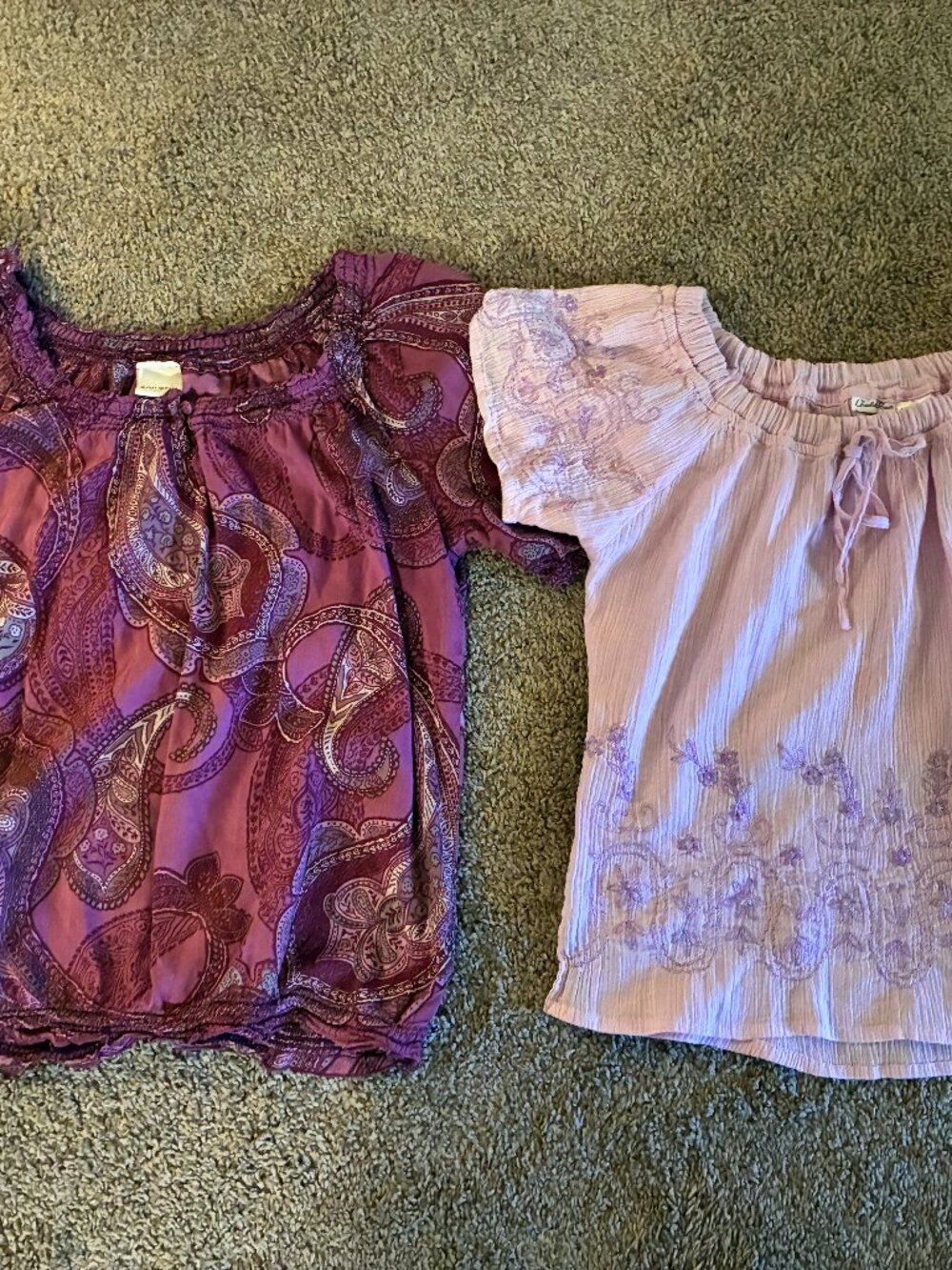 Lot of 2 Women's Cotton Indian Style Tunic TOPS / SHIRTS / BLOUSES, Size S/M
